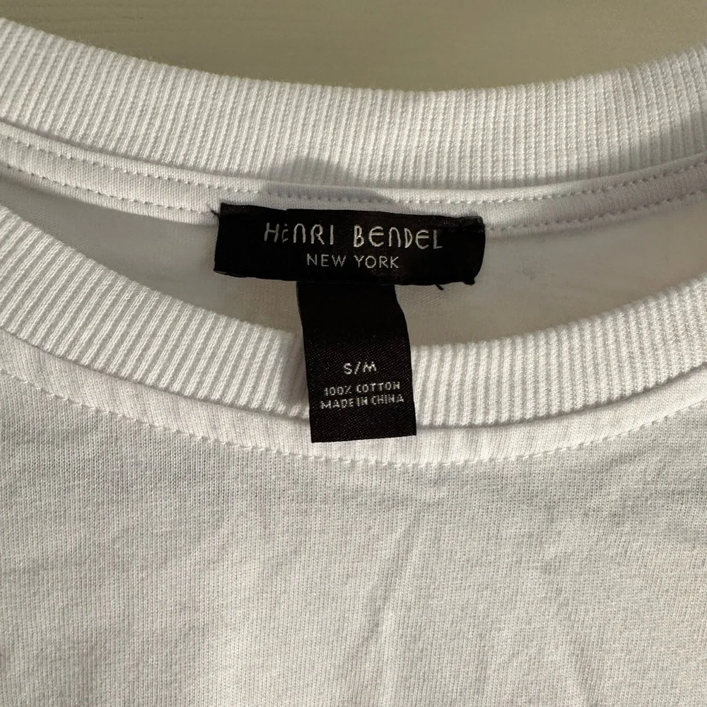 HENRI BENDEL T-SHIRT WITH CUFFED SLEEVE LOVE HENRI - Picture 6 of 9
